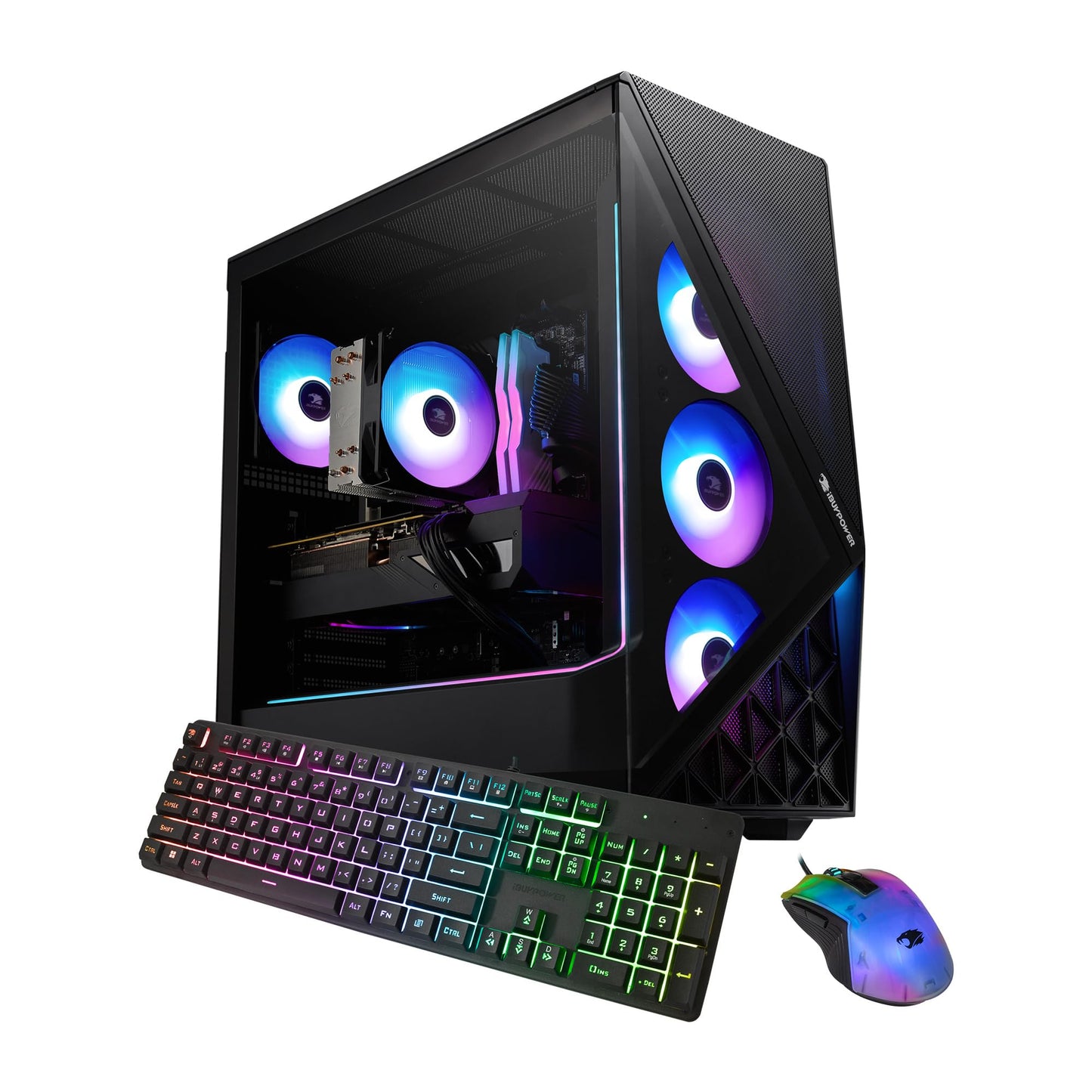 iBUYPOWER Slate Black Gaming PC Desktop Computer Intel Core Ultra 7 265F CPU, NVIDIA GeForce RTX 5060Ti 16GB GPU, 32GB DDR5 RGB