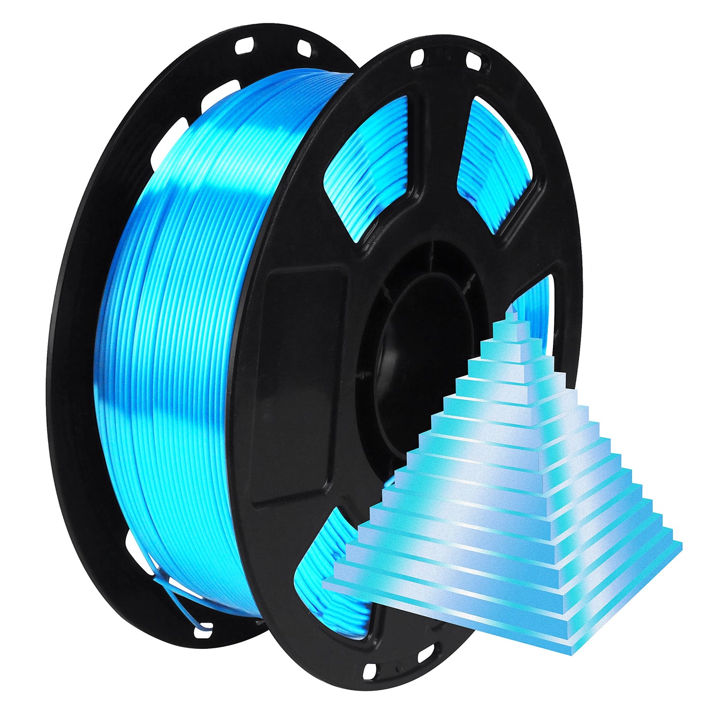 BBLIFE 8 Spools Dual Color Silk PLA 3D Printer Filament Bundle, Silk Purple Gold White Red/Black, Purple/Blue, Red/Gold, Green/B