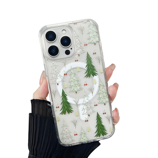 ZTOFERA for iPhone 15 Pro Max Christmas Phone Case Compatible with Magsafe, Vintage Christmas Pattern Design Cute for Xmax, Anti