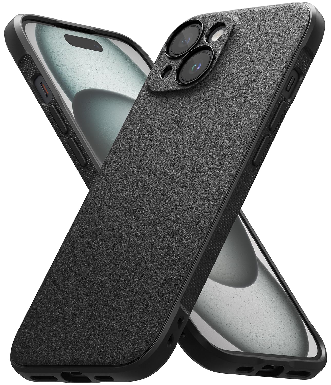 Ringke Onyx for iPhone 15 Plus Case, [Feels Good in The Hand] Oil & Dirt Resistant, Individual Lens Covers for Cameras, Non-Slip