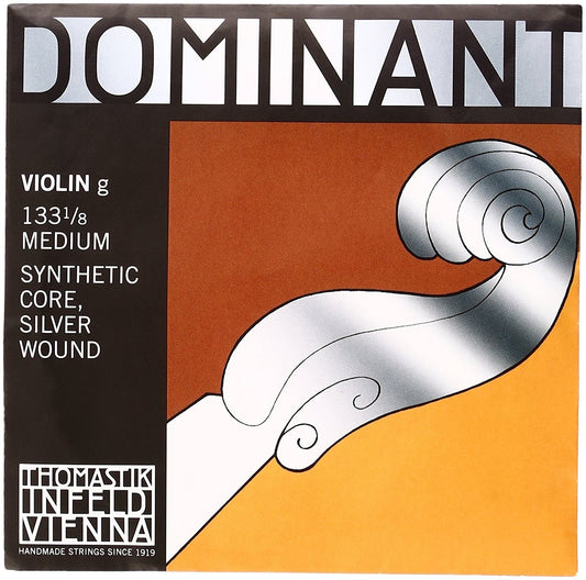 Thomastik-Infeld 133.18 Dominant Violin String, Single G String, 133, 1/8 Size, Silver Wound