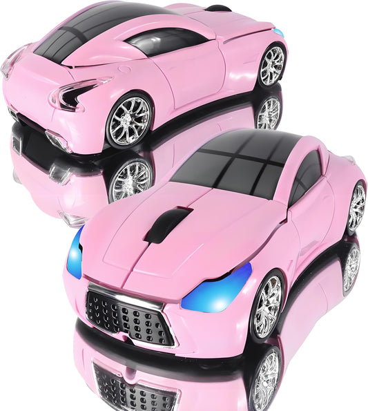 elec Space Car Mouse, Wireless Mouse (Milk Tea Pink)
