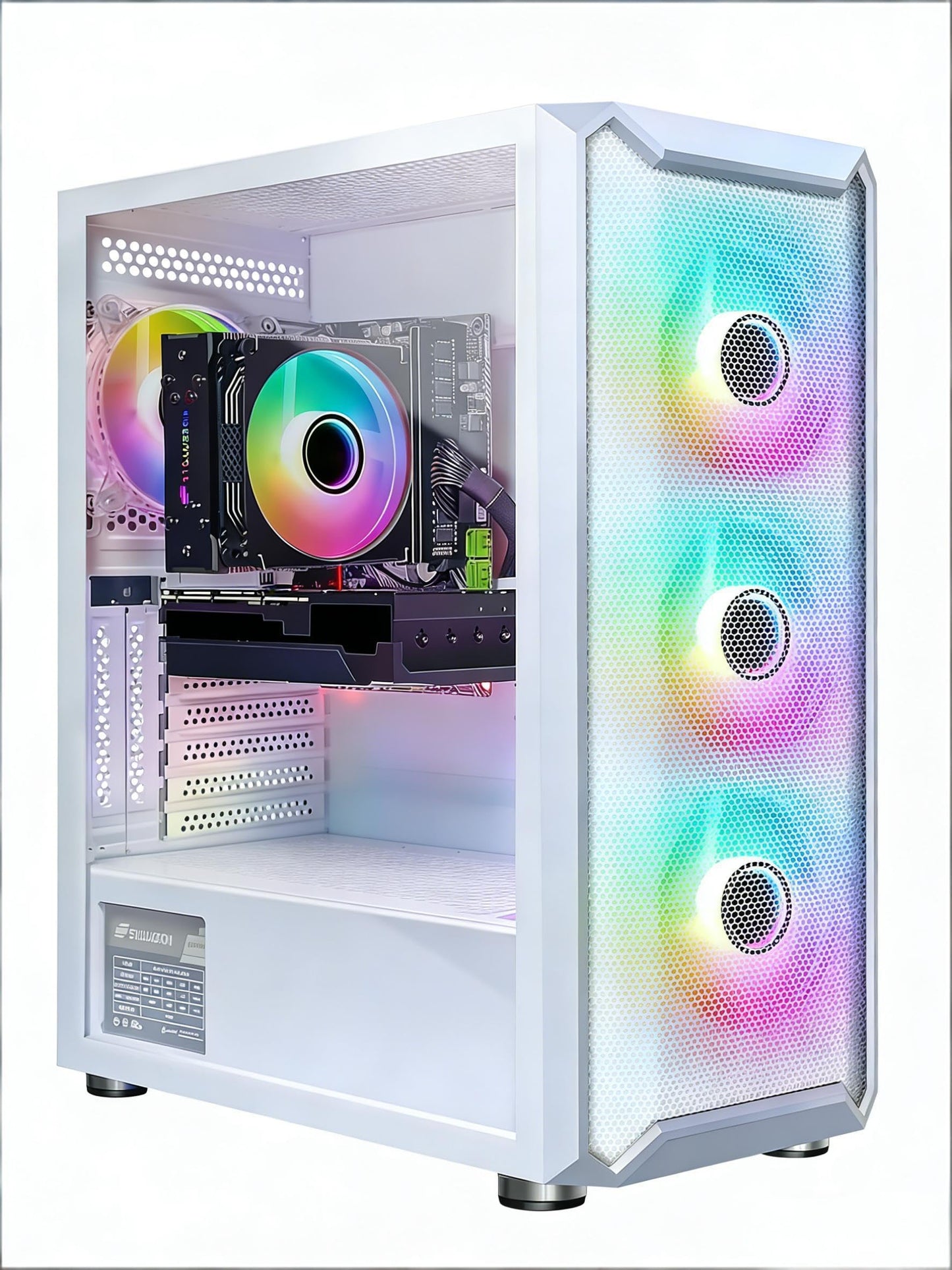 STGAubron Gaming PC Desktop Computer, Intel Core i7-6700 up to 4.0GHz, GeForce RTX 3060 Ti 8G, 32GB DDR4, 2TB SSD, WiFi 6, BT 5.