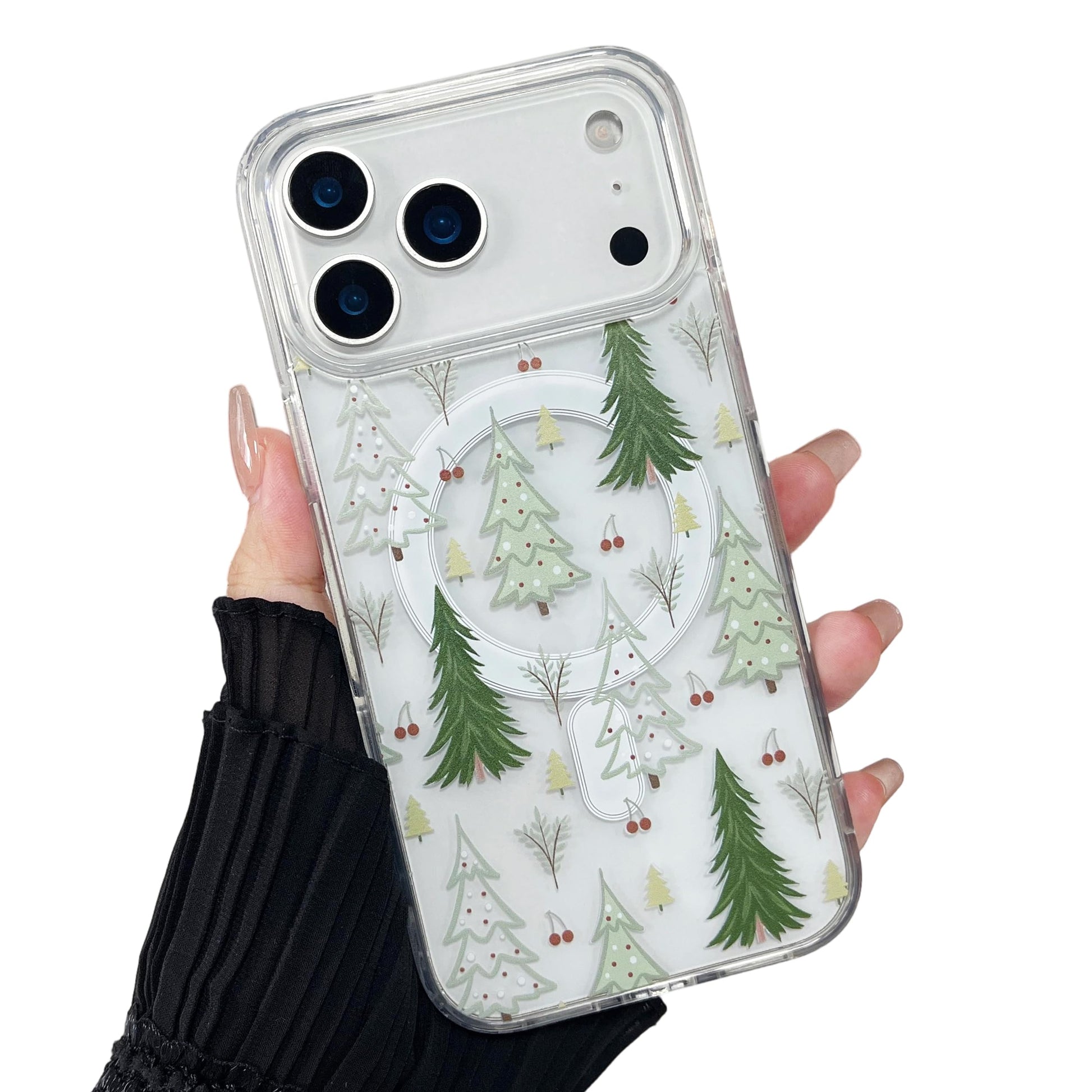 ZTOFERA for iPhone 17 Pro Christmas Phone Case Compatible with Magsafe, Vintage Christmas Pattern Design Cute for Xmax, Anti-Dro