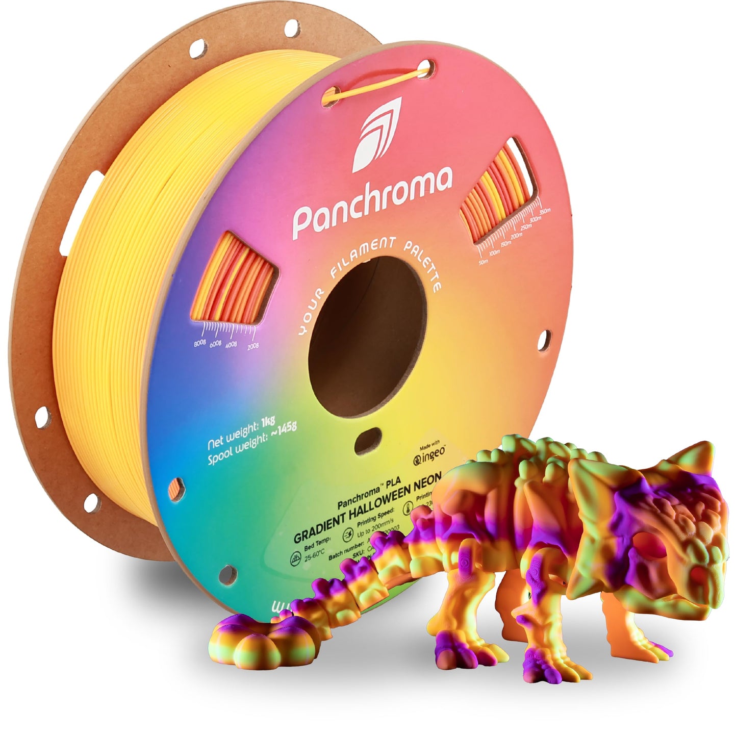 Polymaker Panchroma Neon PLA Filament, Neon Red 1.75mm 3D Printing Filament, 3D Printer PLA Filament, Fit Most FDM 3D Printers,