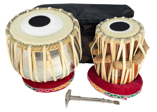 Gt Manufacture Professional Tabla Set Sheesham Wood Dayan And Steel Bayan With Full Tool Kit