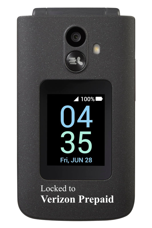 Verizon Prepaid TCL Go Flip 7 (T435S), 4G LTE Flip Phone, Easy-to-Use with Large Buttons, External Display, Long Battery Life -