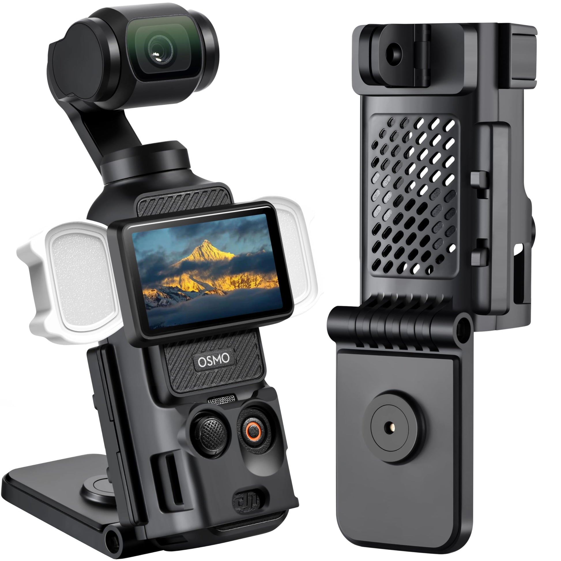 ITOTIN Magnetic Mount Stand Compatible for DJI Osmo Pocket 3, Adjustable Osmo Pocket 3 Accessories Expansion Adapter, Magnetic S