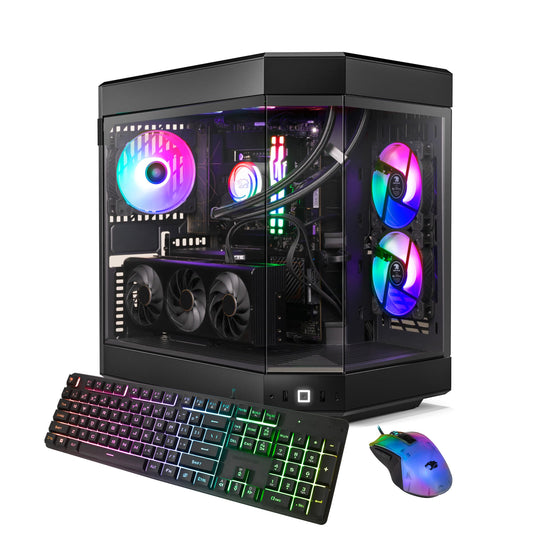 iBUYPOWER Y60 Black Gaming PC Desktop Computer Intel Core i9 14900F CPU, NVIDIA GeForce RTX 4060Ti 8GB GPU, 32GB DDR5 RGB 5200MH