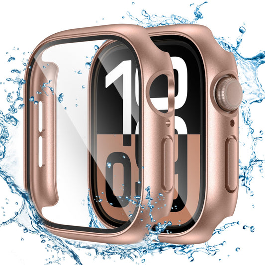Tensea for Waterproof Apple Watch Screen Protector Case 44mm SE 3/SE 2nd Generation/SE/Series 6/5/4 Accessories, iWatch Protecti