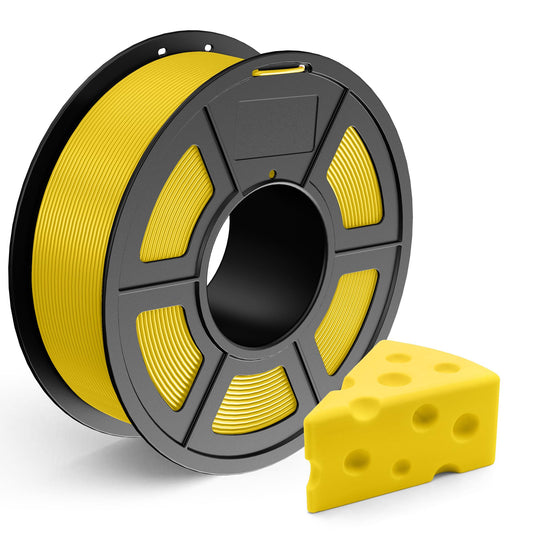 TECBEARS PLA Filament 1.75mm, Neatly Wound PLA 3D Printer Filament, 1Kg Spool(2.2 lbs), Fits for Most FDM 3D Printers, Yellow