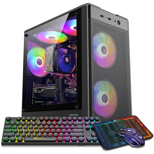 ZER-LON Gaming PC Desktop, Prebuilt Gaming Computer with Intel Core I7 up to 3.9 GHz, GTX 1050Ti 4G, 16G RAM, 512GB NVME SSD, AR