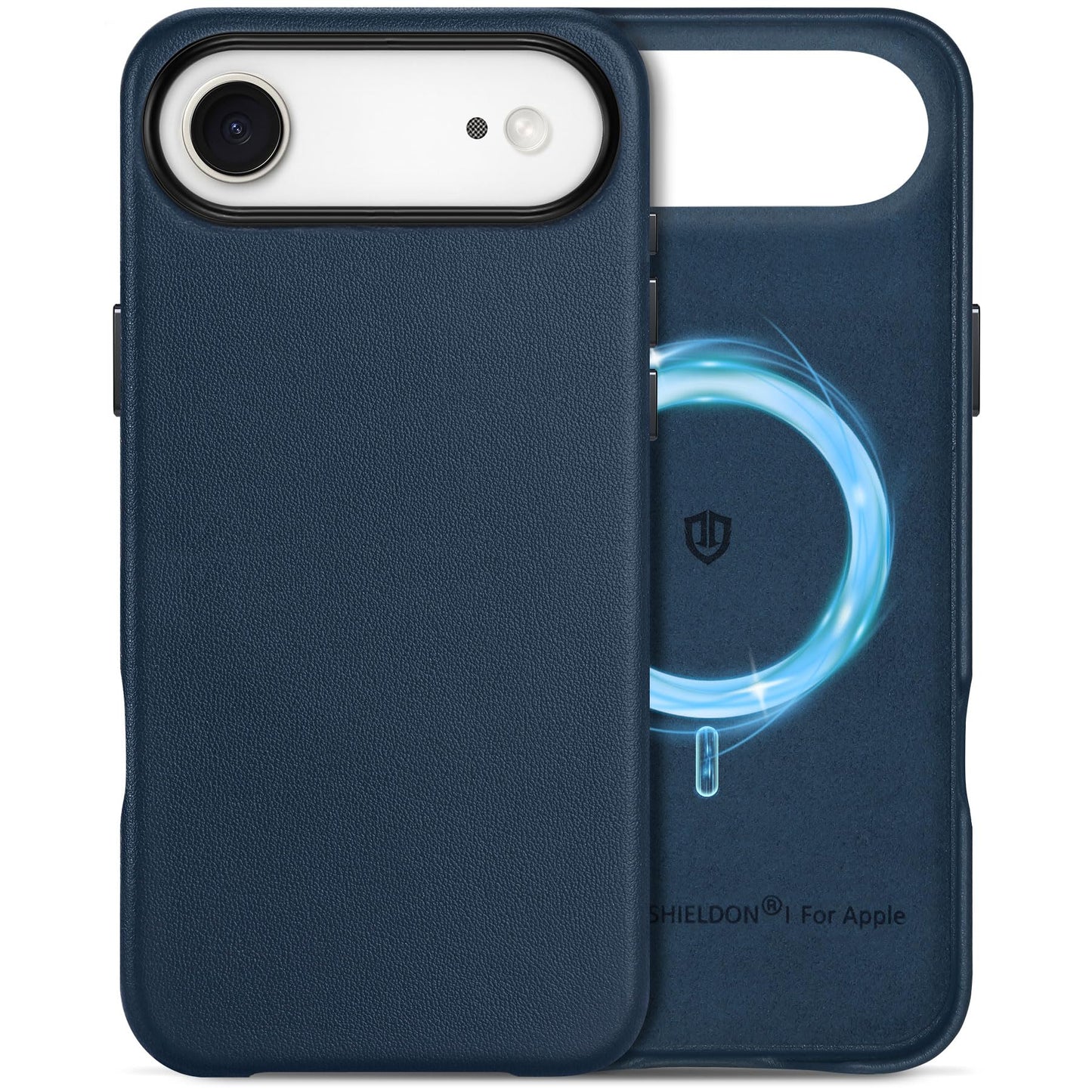 SHIELDON Genuine Leather Case for iPhone Air 6.5 Inch 2025, Compatible with Magsafe, Magnetic Wireless Charging, Slim Fit, Non-S