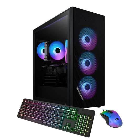 iBUYPOWER Scale Gaming PC Desktop Computer Intel Core i5 14400F CPU, NVIDIA GeForce RTX 4060 8GB GPU, 16GB DDR5 RGB 5200MHz RAM,
