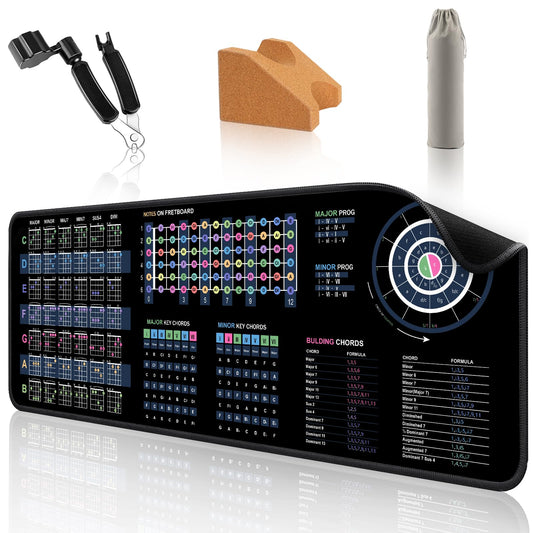 2F22E Guitar Mat & Portable Guitar Work Mat - 43.3 * 15.7 Inch Guitar Mat Pad, Guitar Repair Mats Make It Easier to Repair Your
