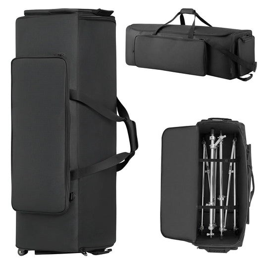 VEVOR Drum Hardware Bag with Wheels, 1680D, Drum Set Equipment Carry Bag, Carrying Case with Sturdy Handle, Durable Zipper, Smoo
