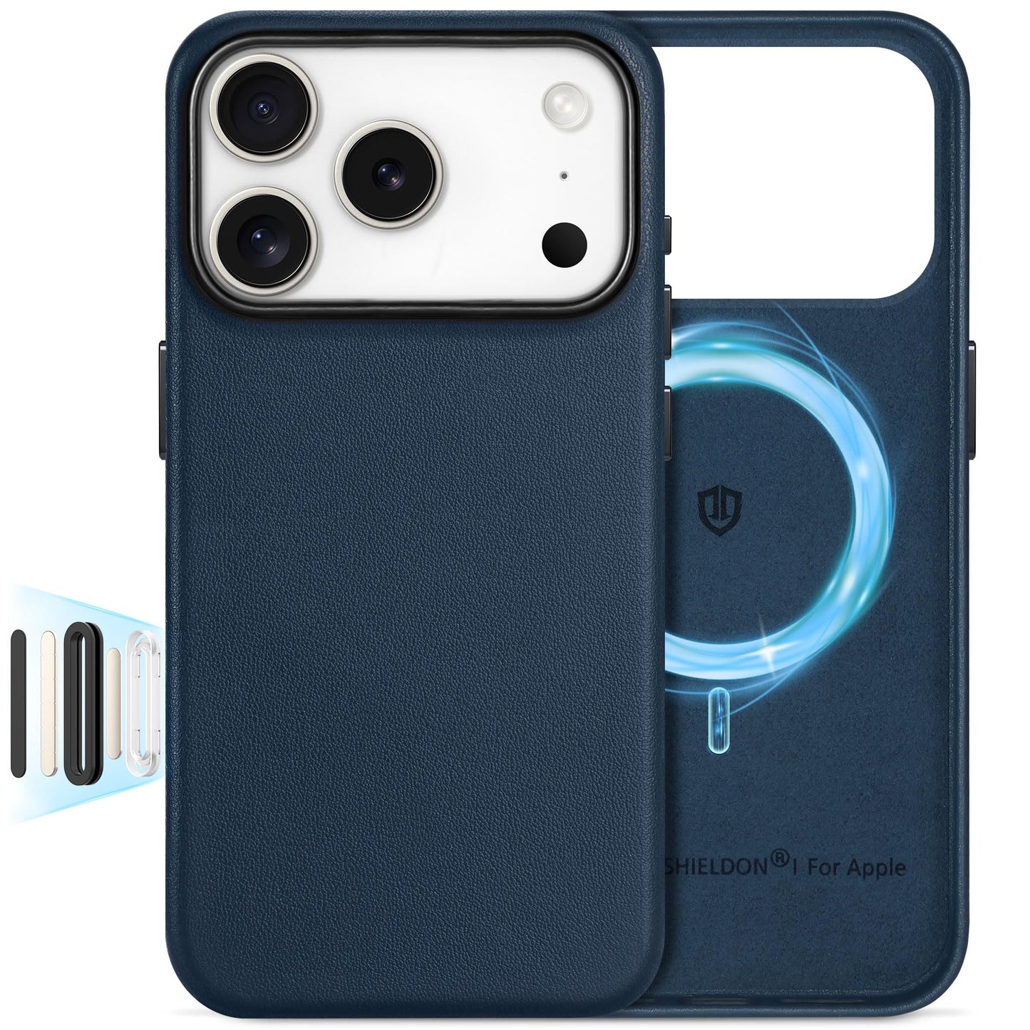 SHIELDON Genuine Leather Case for iPhone 17 Pro 6.3  2025, [Camera Button Updated], Compatible with Magsafe, Magnetic Wireless C