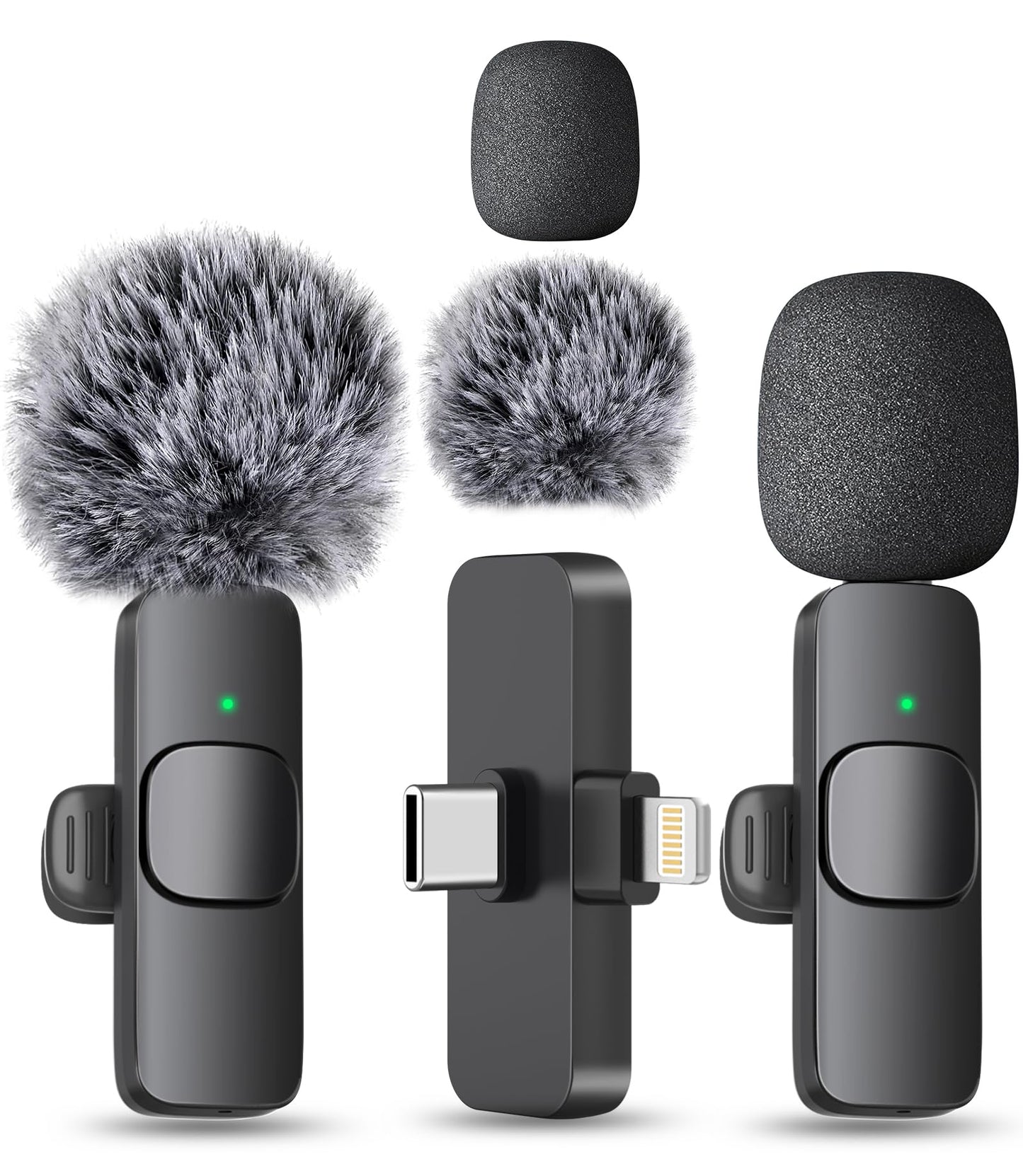 MAYBESTA Professional Wireless Lavalier Lapel Microphone for iPhone, iPad - Cordless Omnidirectional Condenser Recording Mic for