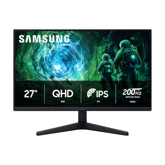SAMSUNG 27    Odyssey G5 G53F QHD Resolution Gaming Monitor, HDR10, 200Hz Refresh Rate, IPS Panel, AMD FreeSync Premium, Black E