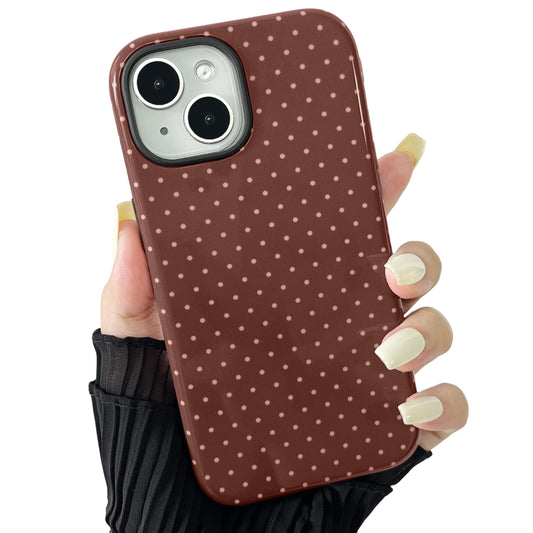 ZTOFERA Magnetic Case for iPhone 15, Compatible with Magsafe, Polka Dot Aesthetic Phone Case Cute for Girl Women, Hard PC+Soft T
