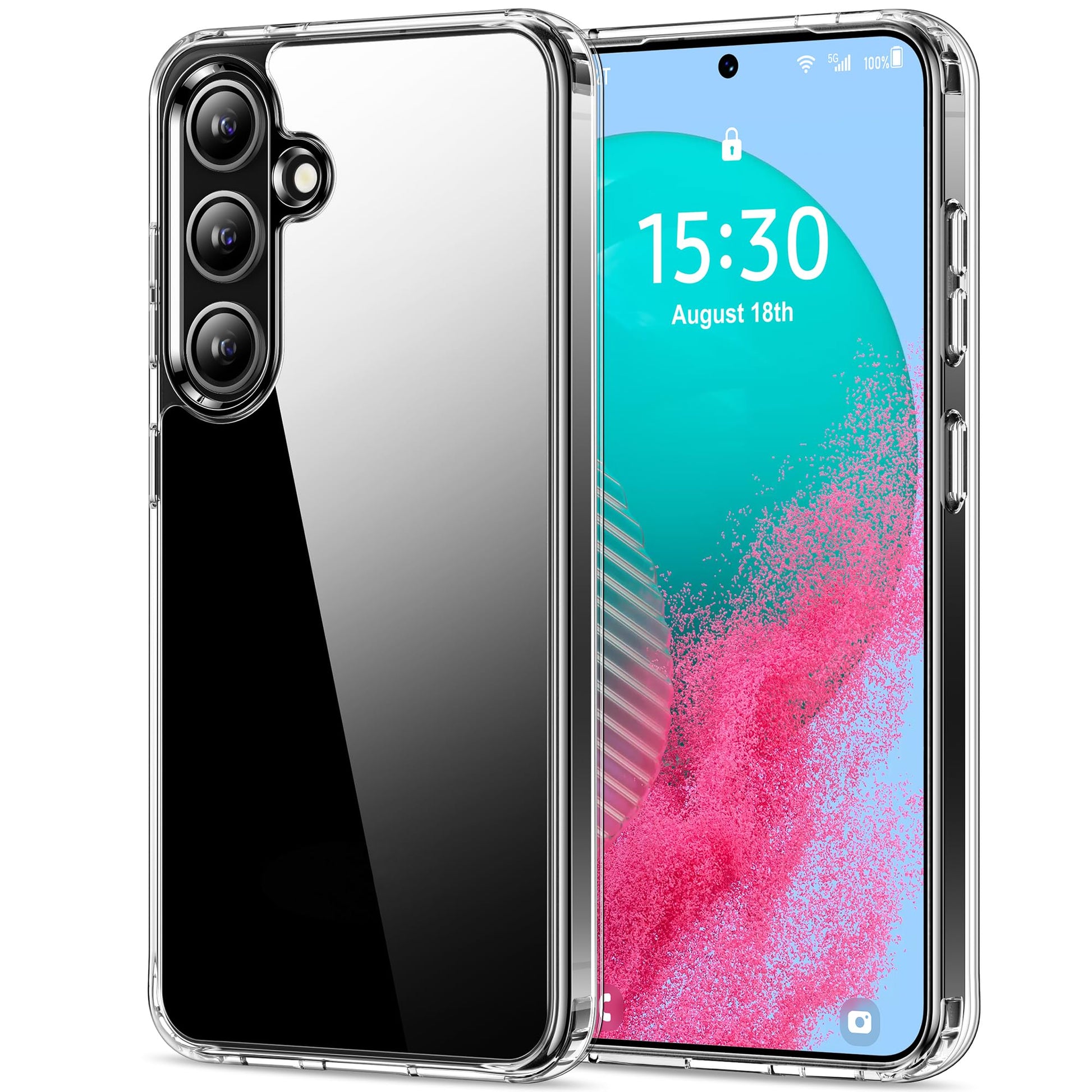HOOMIL Case for Samsung Galaxy S24+ Plus 6.7-Inch, Non-Yellowing, Drop Protection, Anti-Scratch Transparent Hard Back Phone Cove
