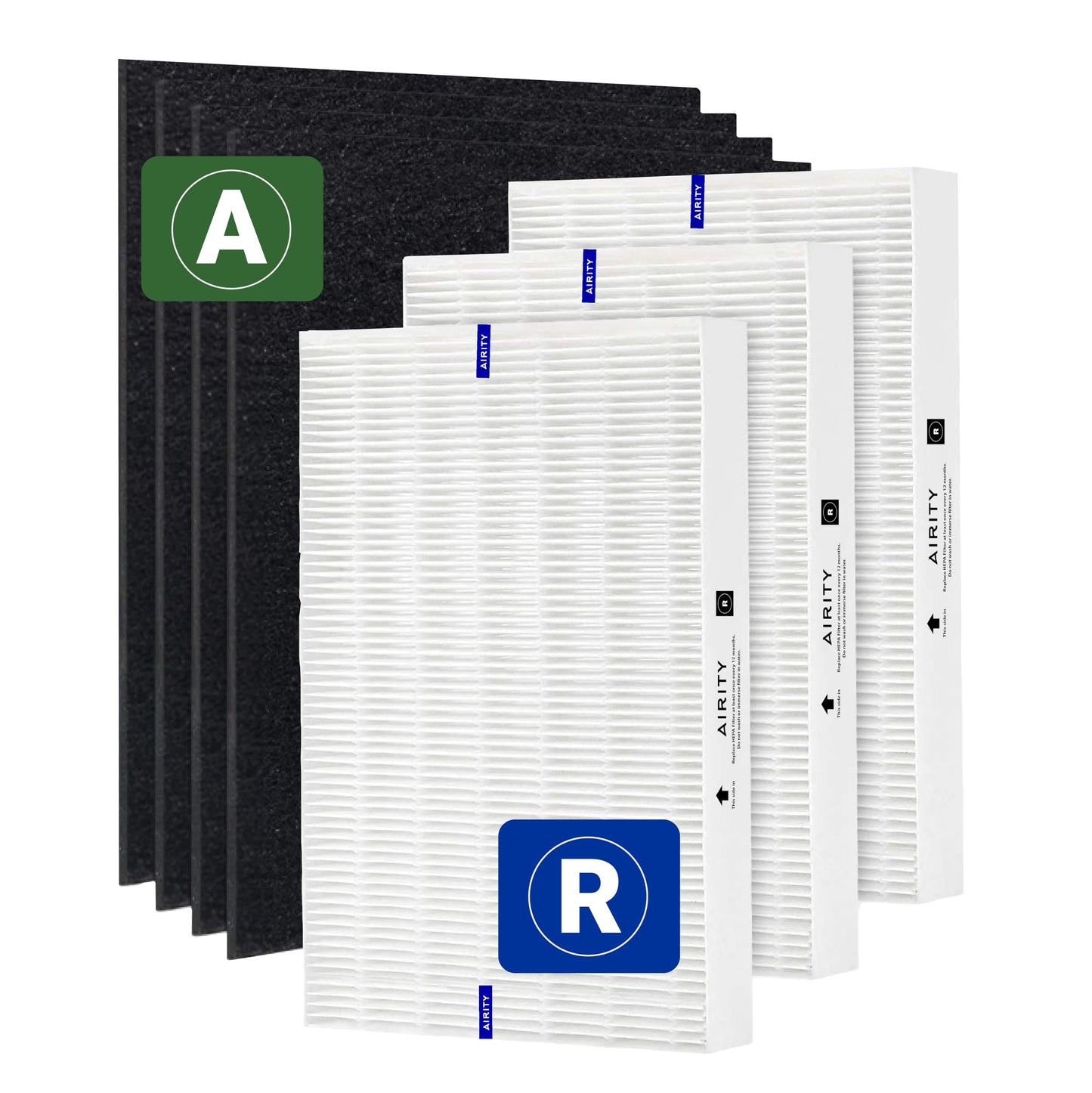 Honeywell HPA300 HEPA Filter Replacement for Air Purifiers - HPA300, HPA5300, HRF-R3 Series (3 R Filters + 4 Activated Carbon Pr
