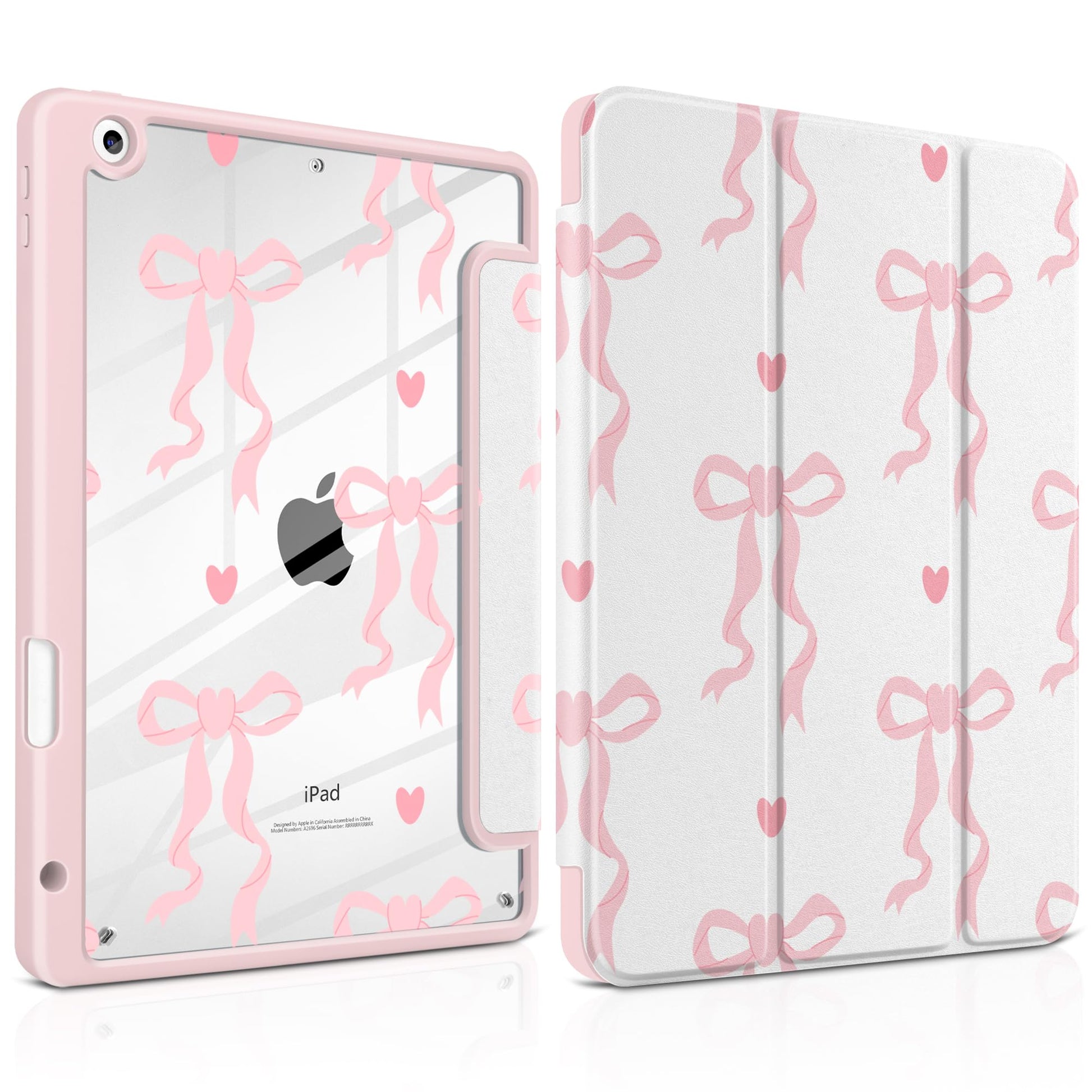MEEgoodo Case for iPad 10.2 inch,Tablet Cases for iPad 9th Generation 2021/8th Gen 2020/7th Gen 2019 with Clear Acrylic Back She