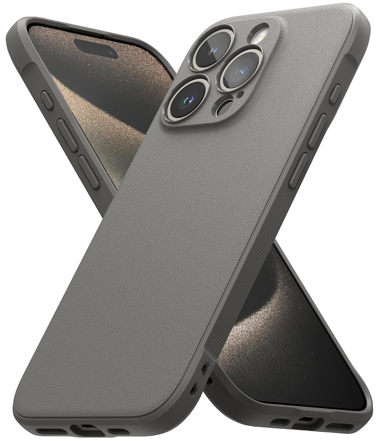 Ringke Onyx for iPhone 15 Pro Case, [Feels Good in The Hand] Oil & Dirt Resistant, Individual Lens Covers for Cameras, Non-Slip