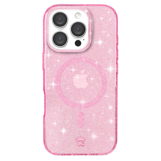 VELVET CAVIAR for iPhone 16 Pro Case Pink Glitter - Compatible with MagSafe [10ft Drop Tested] - Stardust Sparkly Bling Cases