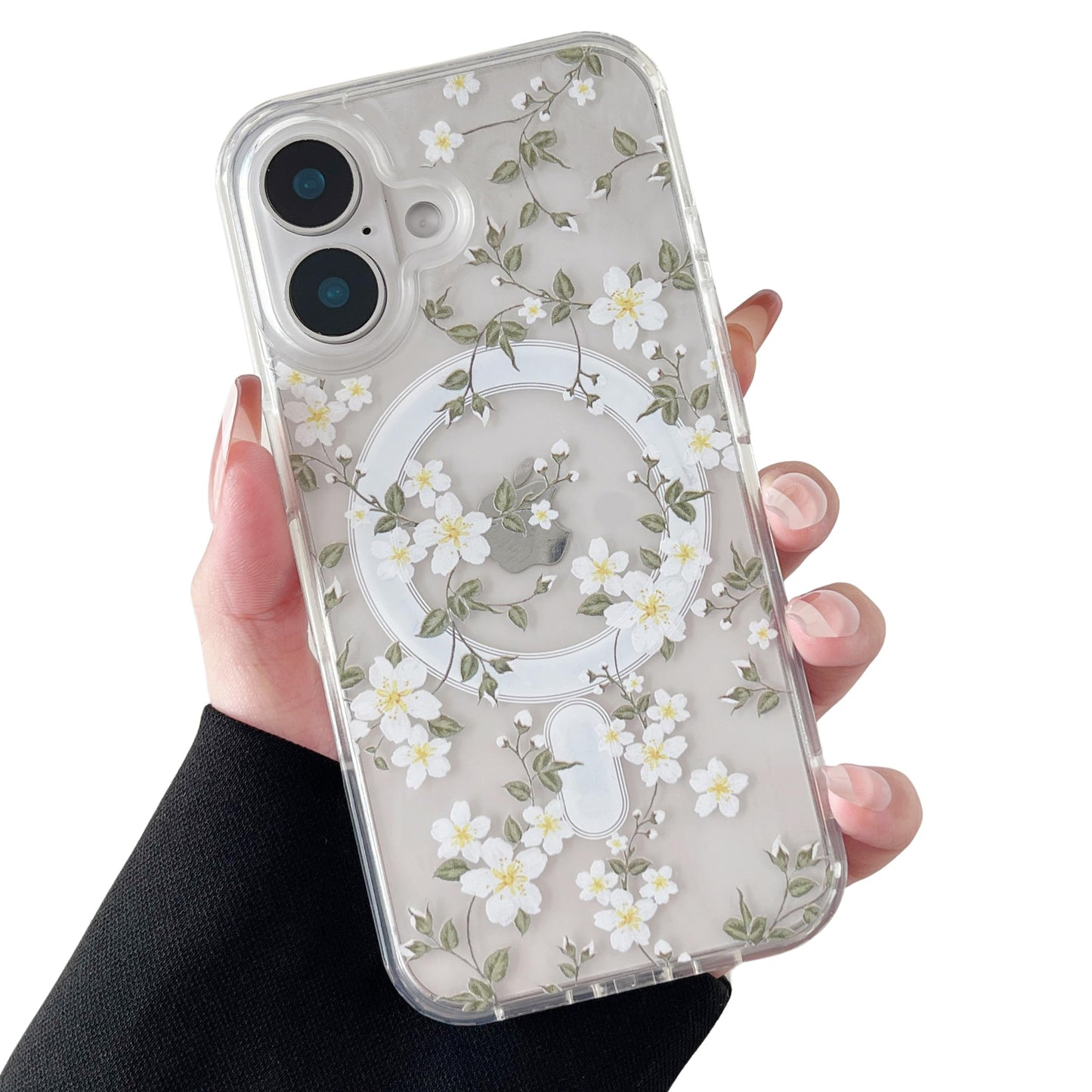 ZTOFERA for iPhone 16 Magnetic Case Compatible with Magsafe,Aesthetic Floral Pattern Design Cute for Girl Women,Anti-Drop Protec