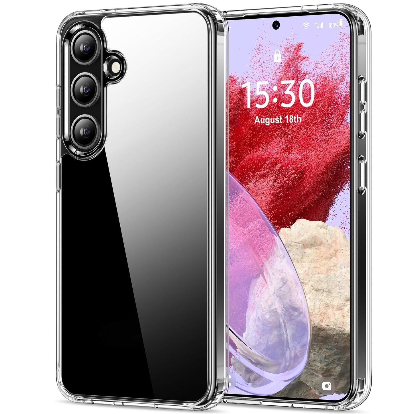HOOMIL Case for Samsung Galaxy S24 (ONLY, Not Fit Plus, FE, Ultra), Non-Yellowing, Drop Protection, Anti-Scratch Transparent Har