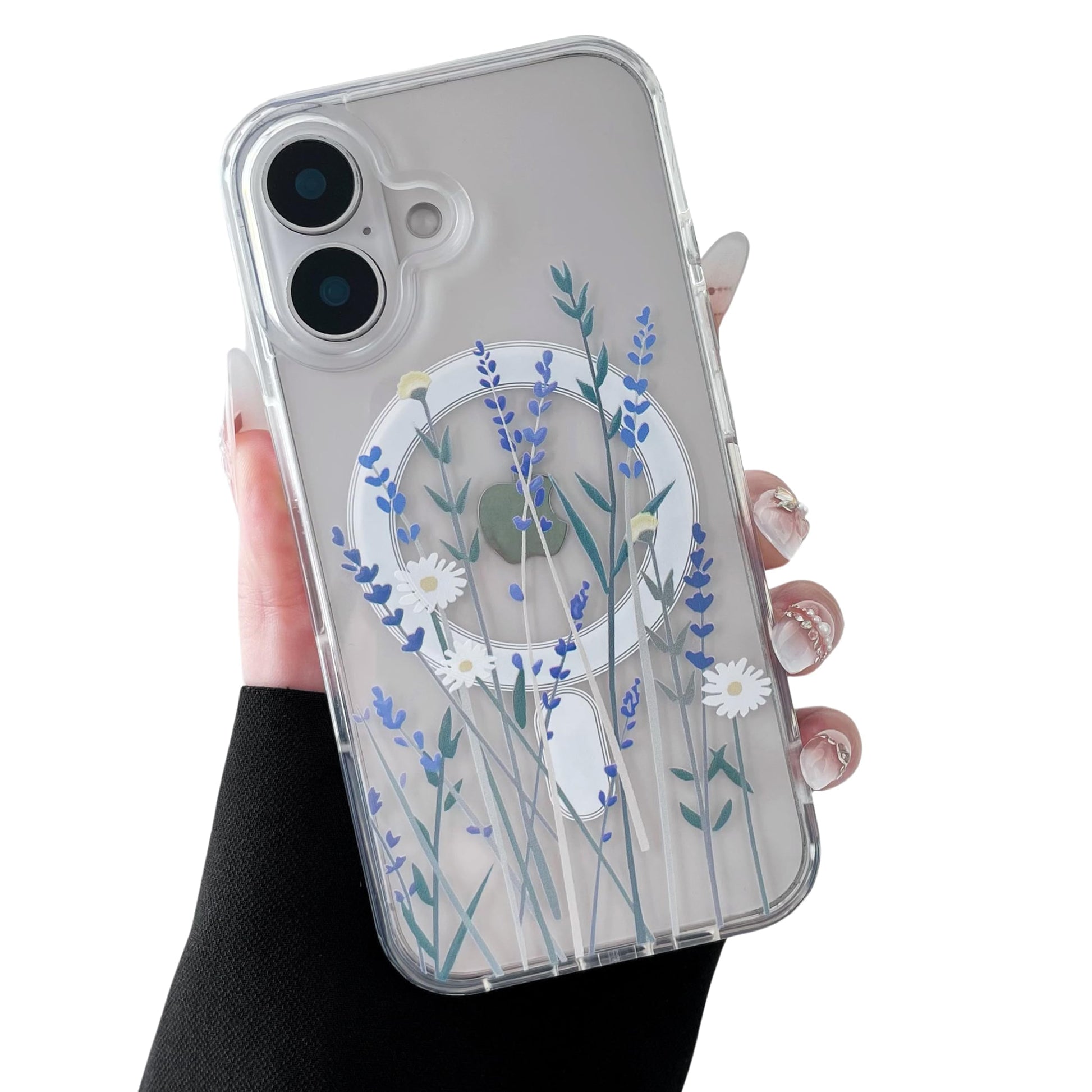 ZTOFERA for iPhone 17 Magnetic Case Compatible with Magsafe,Aesthetic Floral Pattern Design Cute for Girl Women,Anti-Drop Protec