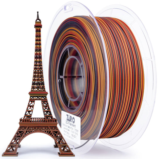 ZIRO Matte PLA Filament, Magic Dynamic Color Changing Filament 1.75mm, Fast Color Change Matte PLA Stripes Series, Fit Most FDM
