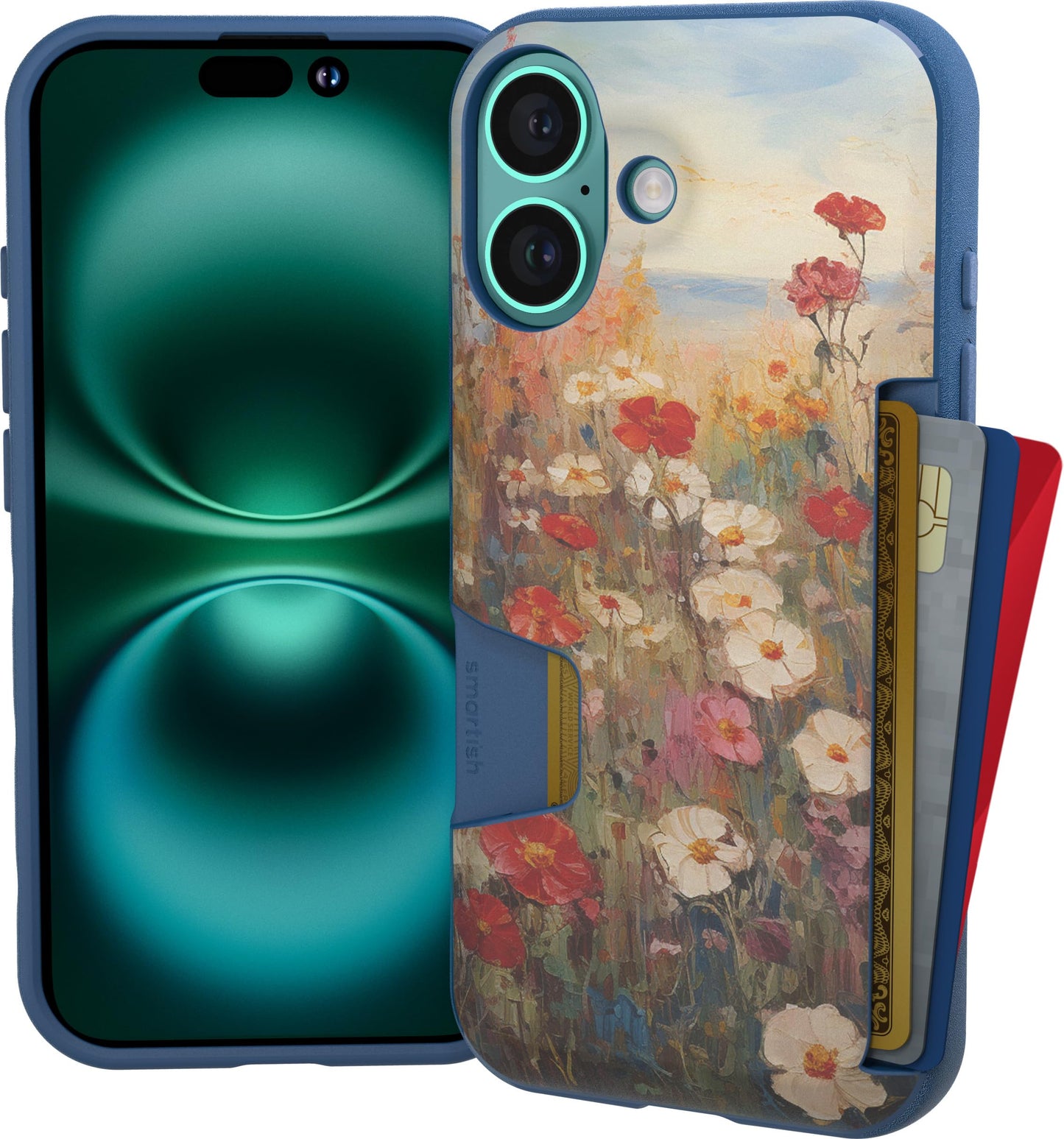 Smartish iPhone 16 Wallet Case - Wallet Slayer Vol. 1 [Slim + Protective] Credit Card Holder - Drop Tested Hidden Flip Card Slot