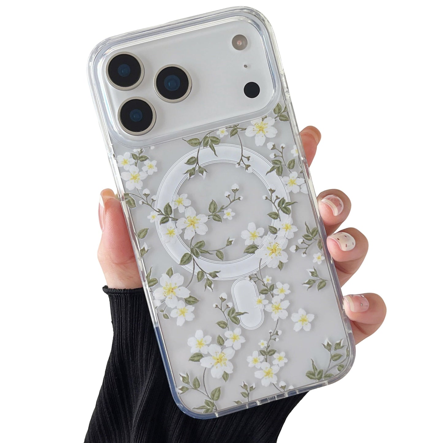 ZTOFERA for iPhone 17 Pro Magnetic Case Compatible with Magsafe,Aesthetic Floral Pattern Design Cute for Girl Women,Anti-Drop Pr
