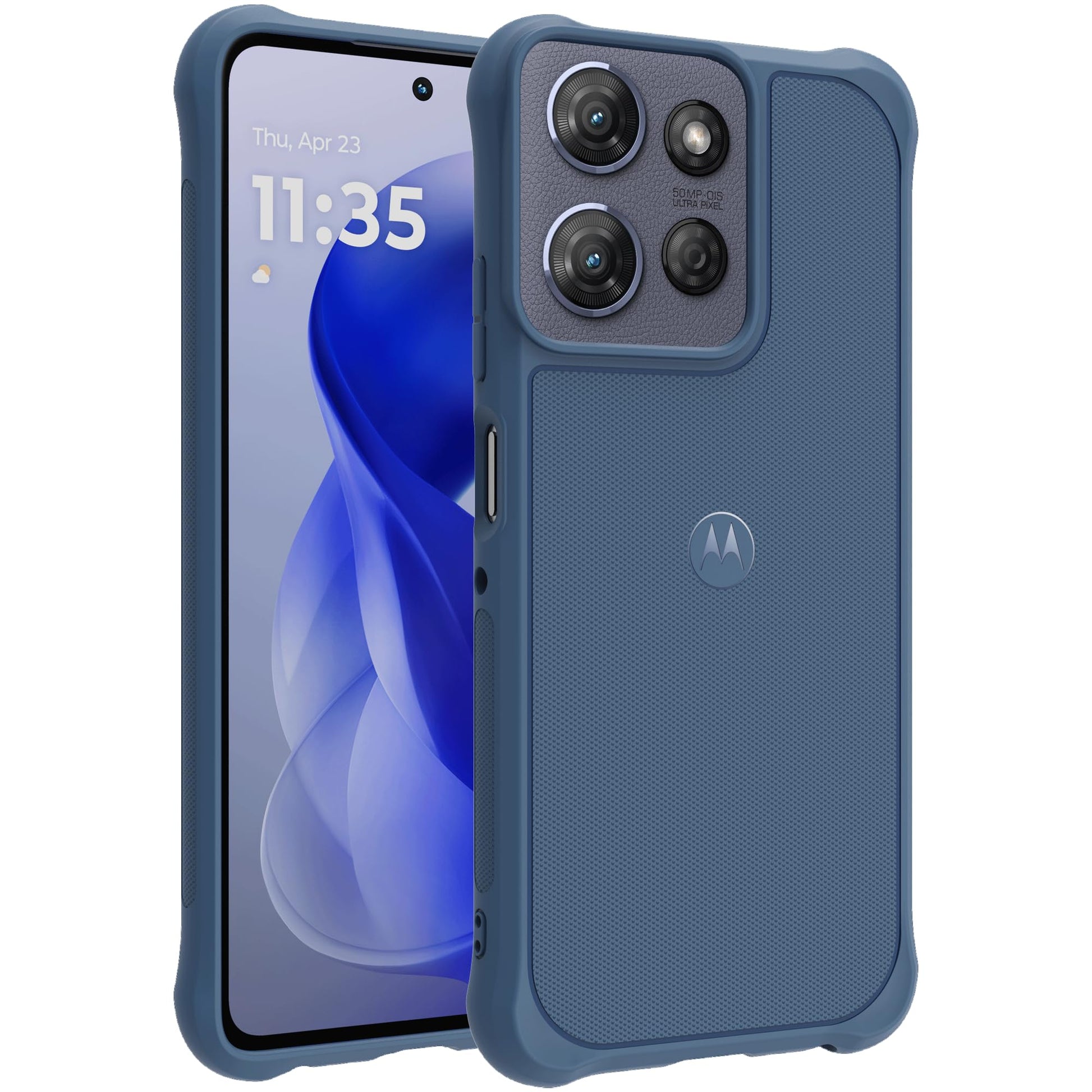 Motorola Moto G Power (2025/2026) Rugged Protective Case- Dusk Blue - Precision fit,Military Grade Shock Absorbing Cover for Enh