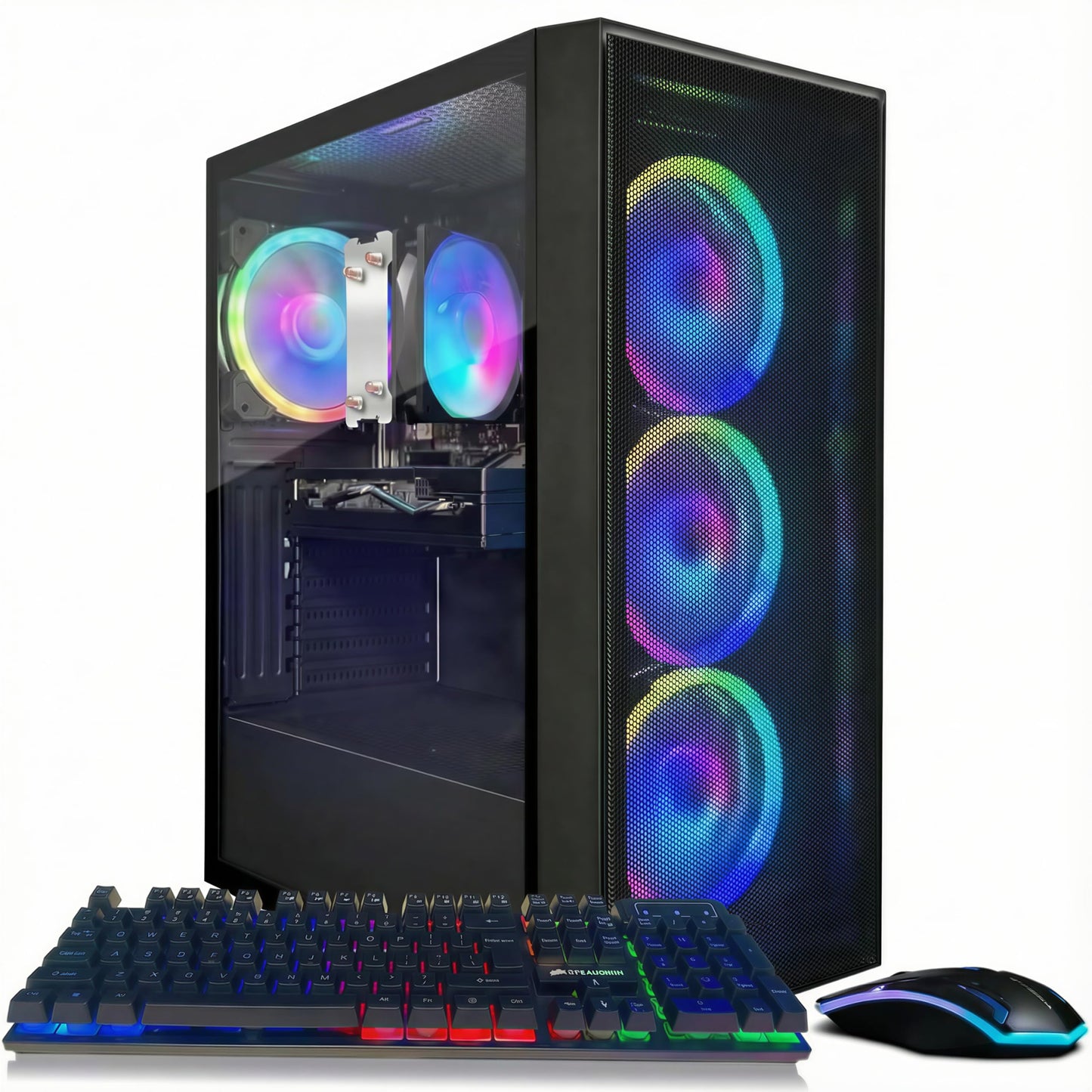 STGAubron Gaming PC Computer Desktop, AMD Ryzen 7 5700G up to 4.6G, GeForce RTX 3050 6G, 16G DDR4, 1T SSD, WiFi 6, BT 5.2, RGB F