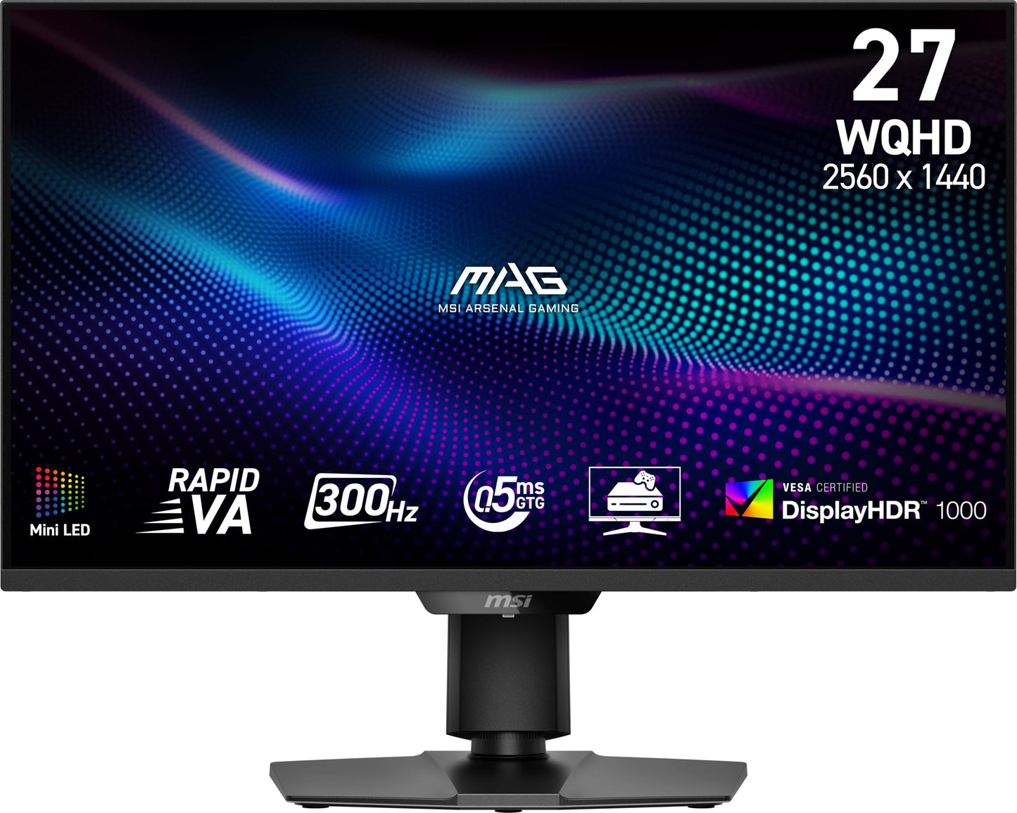 msi MAG 274QPF X30MV 27-inch 2560 x 1440 (QHD) Gaming Monitor, 300Hz, Adaptive-Sync, HDMI, DisplayPort, VESA Mountable, Tilt, He