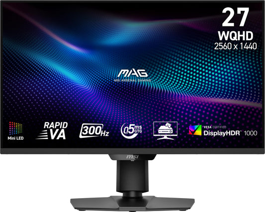 msi MAG 274QPF X30MV 27-inch 2560 x 1440 (QHD) Gaming Monitor, 300Hz, Adaptive-Sync, HDMI, DisplayPort, VESA Mountable, Tilt, He