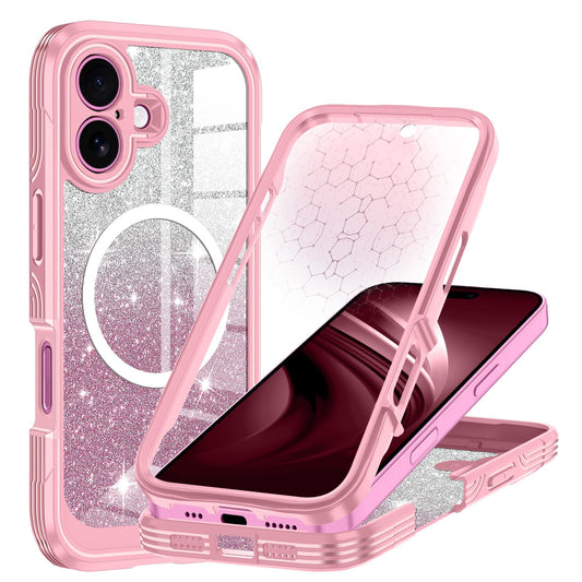 Hekodonk for iPhone 17 Case,Compatible with Magsafe [Built-in Tempered Glass Screen Protector & Camera Lens Protection] Full Bod