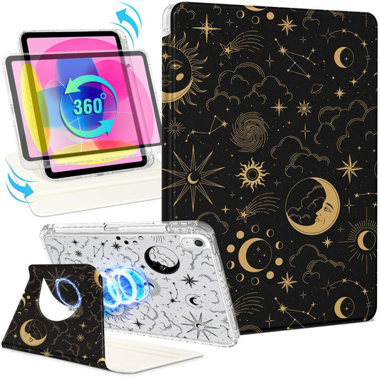 Shorogyt for iPad A16 11th Generation 11 inch 2025 /for i Pad 10th Generation case Magnetic Stand for Women - Cute Design 360 De