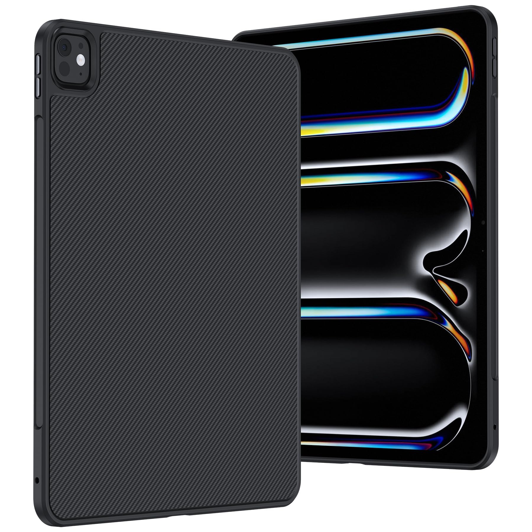 BENKS ArmorPro Case for iPad Pro 11 Inch (M5 2025/ M4 2024), Slim & Lightweight Shockproof Cover with Pencil Holder, Supports Ap
