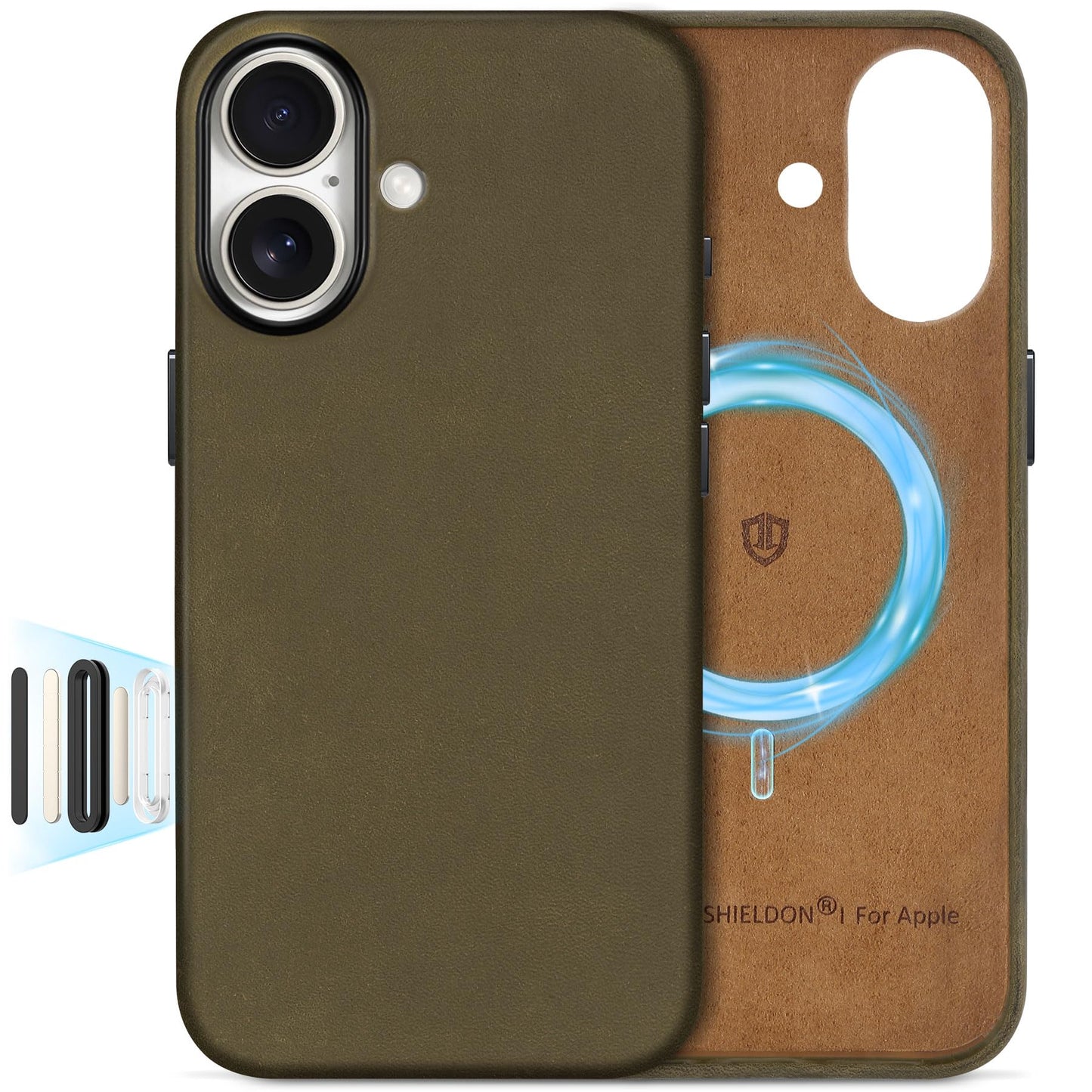 SHIELDON Case for iPhone 17 6.3 Inch 2025 | Top Grain Crazy Horse Leather, [Camera Button Updated], Compatible with Magsafe, Mag