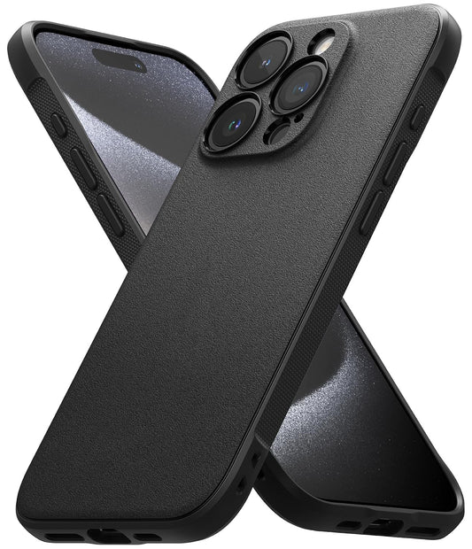 Ringke Onyx for iPhone 15 Pro Max Case, [Feels Good in The Hand] Oil & Dirt Resistant, Individual Lens Covers for Cameras, Non-S