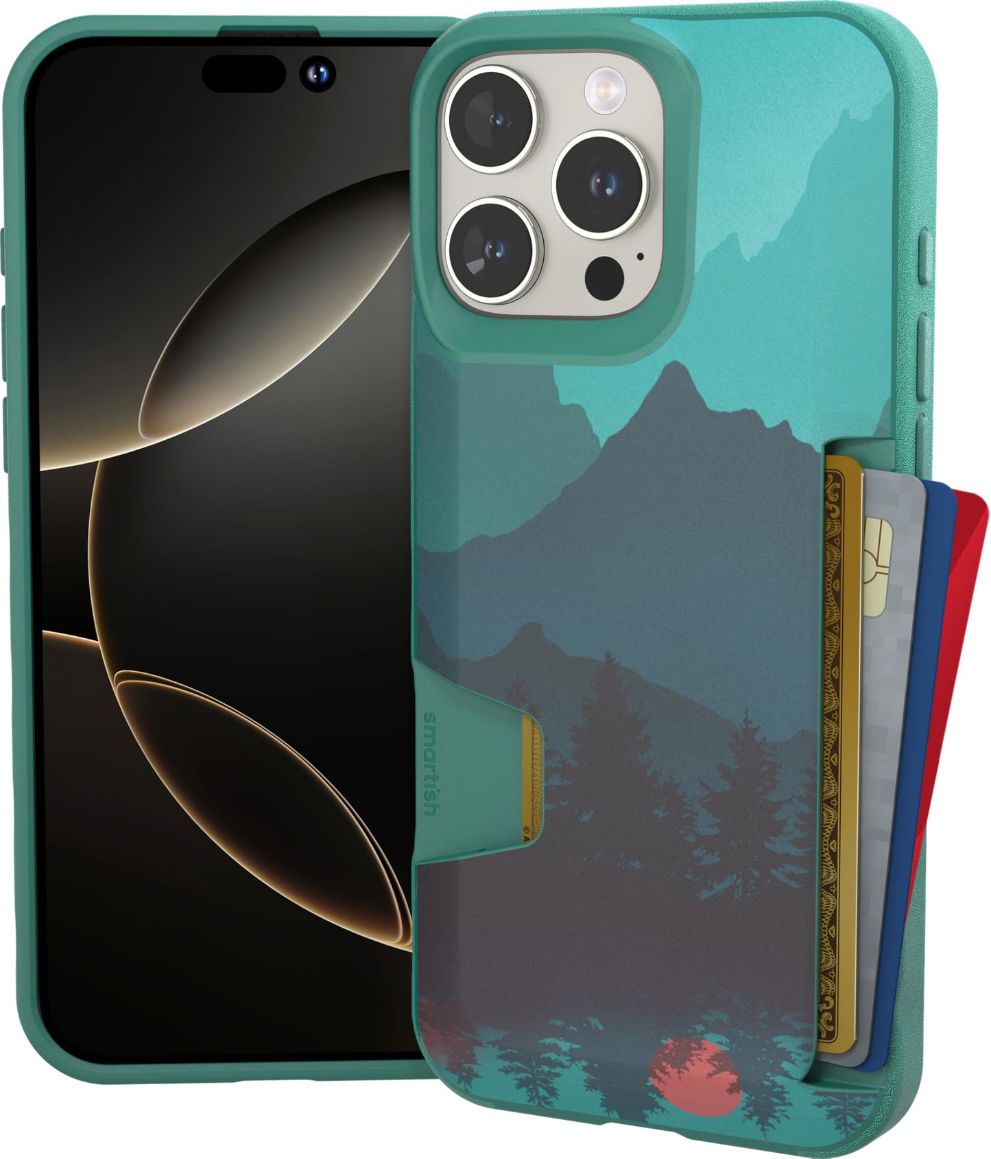 Smartish iPhone 16 Pro Max Wallet Case - Wallet Slayer Vol. 1 [Slim + Protective] Credit Card Holder - Drop Tested Hidden Flip C