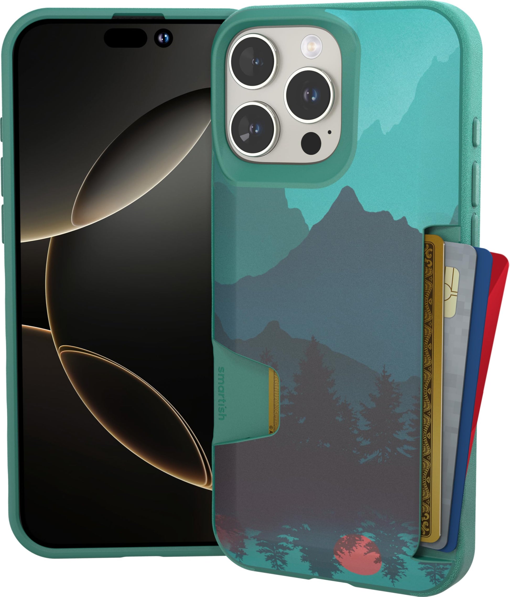 Smartish iPhone 16 Pro Max Wallet Case - Wallet Slayer Vol. 1 [Slim + Protective] Credit Card Holder - Drop Tested Hidden Flip C