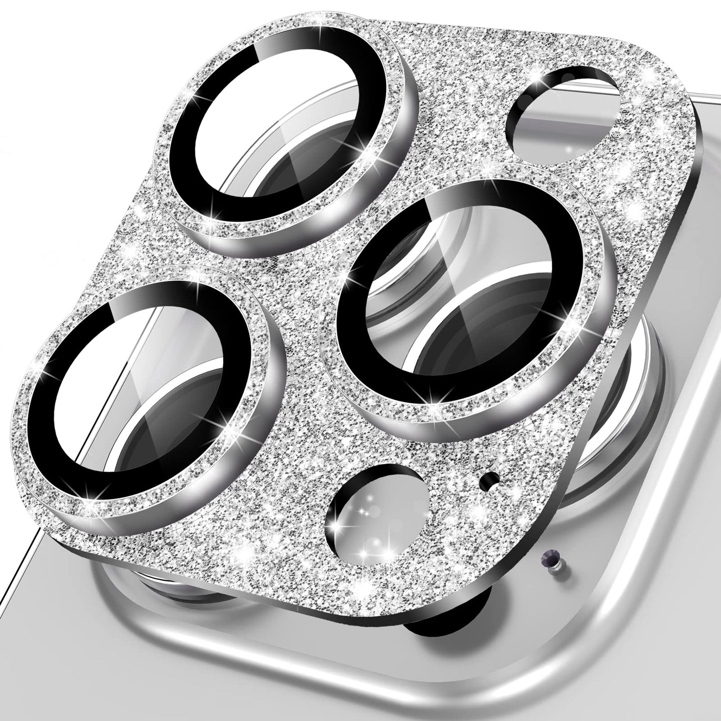 YWXTW for iPhone 14 Pro/iPhone 14 Pro Max Camera Lens Protector, [4TH Gen New Bling Design] Glitter Shiny Diamond Metal Ring Tem