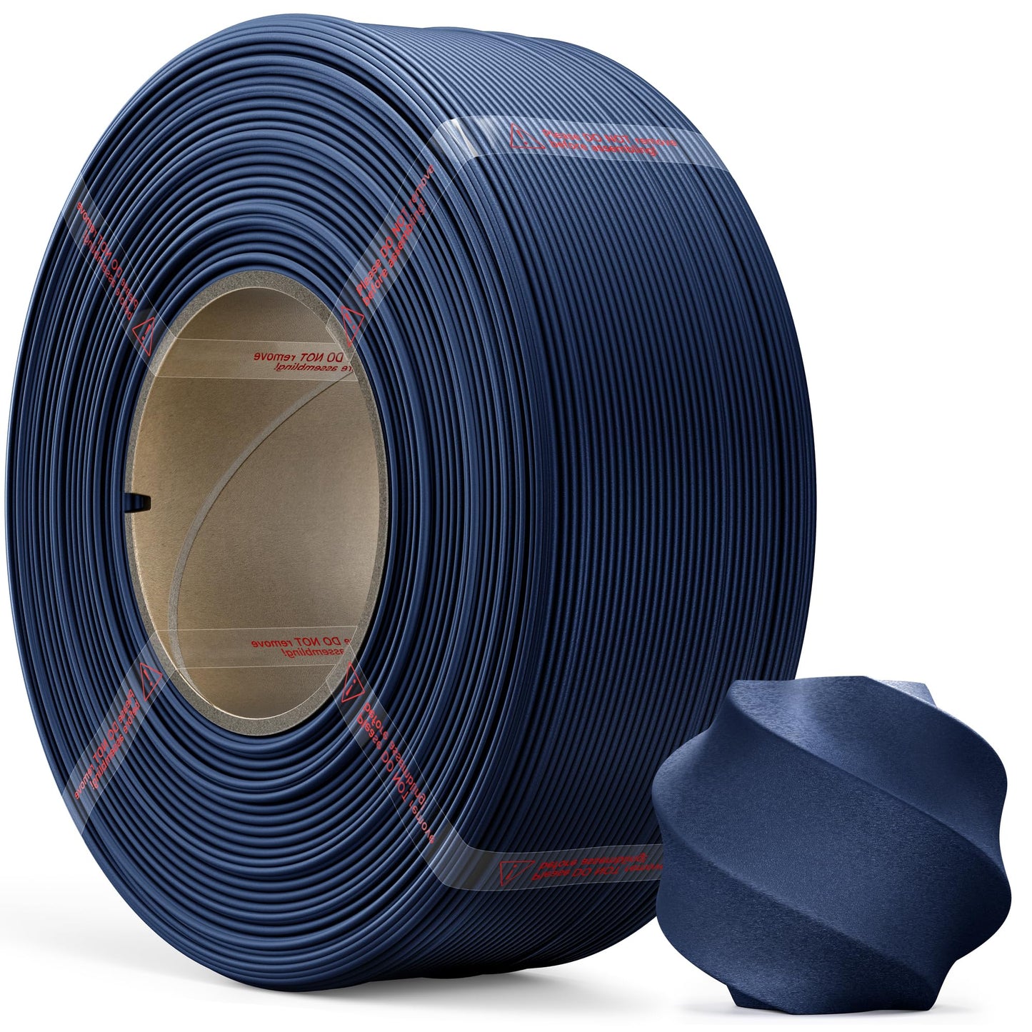 MarsWork PLA Matte Dark Blue Refill Filament 1kg (2.2lbs) for Reusable Spools, 1.75mm Spool-Less 3D Printing Filament, Compatibl
