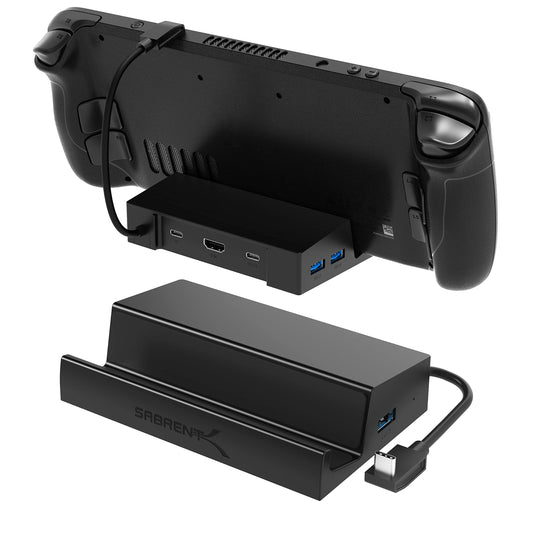 SABRENT Docking Station for Steam Deck & ROG Ally - 6-Port USB-C Hub with 95W PD Charging, 4K HDMI, 3 USB-A Ports, Type-C Data,