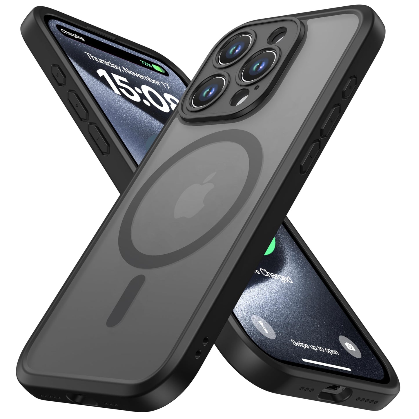 ImpactStrong Magnetic Guard Designed for iPhone 15 Pro Case [Camera Protection] [Military Grade Drop Tested] [Compatible with Ma
